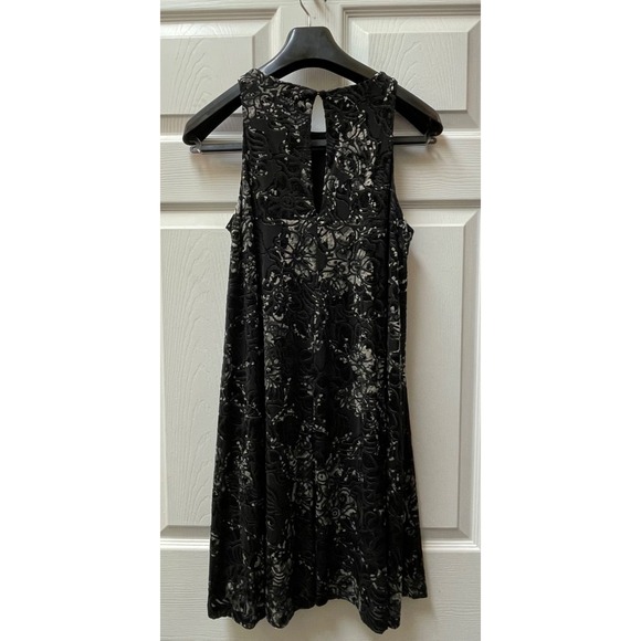Vintage Adrienne Vittadini Sz Small S/L Burnout Velvet Shift/Trapeze Lined Dress - Picture 4 of 11